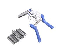 Ujjdwiurgh Hog Ring Plier Tool with 600pcs M Clips Staples Chicken Mesh Cage Wire Fencing Anti-Slip Handle Hand Tools