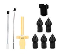 Ujjdwiurgh Hotend Kit forIR3 V2 Hardened Steel Nozzles NTC100k Thermistor Heating Tube Throat Heater Block 3D Printer Parts 0.8mm