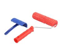 Ujjdwiurgh Imitation Wood Pattern Tool Set Eg300T 7 Inch Rubber Roller + Ms16 Imitation Realistic Wood Grain Tool Wood Grain Coating Embossing Pattern Art Paint Roller
