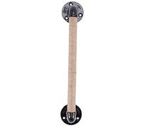 Ujjdwiurgh Industrial Style Pipe Furniture Handle Barn Sliding Wooden Door Handles Black Antique Vintage European Wrought Iron Rope Handle