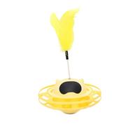 Ujjdwiurgh Interactive Cat-Toy, Sturdy Relieve Boredom Trackballs 360 Degree Rotation Kitten Turntable Toy for Pet Supplies A About 17 X 10cm