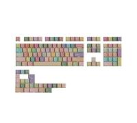 Ujjdwiurgh ISO Layout F75 for Mechanical Keyboard Double Print Keycaps Dye-Sub PBT Side Light Cherry Profile 131 Keys Russian