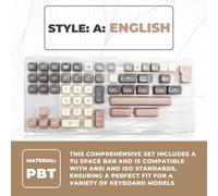 Ujjdwiurgh Keycaps PBT Key Cap Fit Laptop PC Game Office Thermally Sublimated Keycaps A