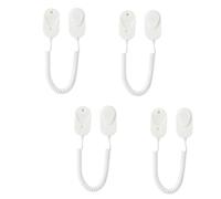 Ujjdwiurgh Lanyard Rope Hook 4 Pieces Anti-Lost Remote Control Holder Security Cable Multi Purpose Hooks Home Storage Organization White