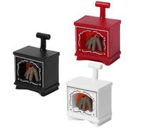 Ujjdwiurgh LED Glowing Fireplace Model Winter Mini Lit Fireplace Miniature Landscape Ornament