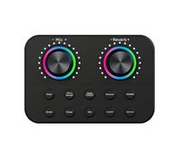 Ujjdwiurgh Live Sound Card for KTV Broadcast Recording with Adjustable Microphone Volume Voice Changer Audio Mixer Karaoke Music