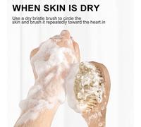 Ujjdwiurgh Long-Handled Bristle Detox Wooden Handle Body Brush Skin Brush