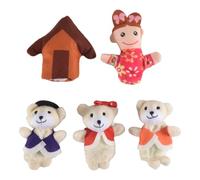 Ujjdwiurgh Lot of 5 pcs Finger Fairytale Fairy Tale Goldilocks and Three Bears