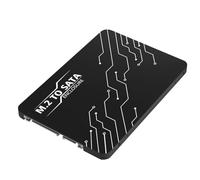 Ujjdwiurgh M.2 Adapter to 2.5 Enclosure, Black Aluminum Alloy Support 2230 2242 2260 2280