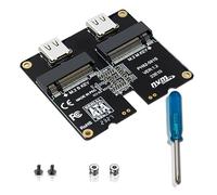 Ujjdwiurgh M.2 NVMe SSD Enclosure Adapter Card 4TB JMS581 Type-C USB3.1 Gen2 10Gbps HDD Enclosure Expansion Adapter Card Easy to Use