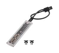 Ujjdwiurgh M2 SSD Case M.2 NVME SSD Enclosure Portable SSD RGB Transparent Hard Disk Case 10Gbps for PC