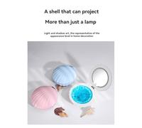 Ujjdwiurgh M9 Shell Atmosphere Projector Lamp Bluetooth Speaker White Noise Music Box Outdoor Lamp Gift for Bedroom Pink