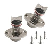 Ujjdwiurgh Marine Drain Plug Stainless Steel Boat Drain Plug Kit Transom Boat Plug for 1 Inch Hole, Thread for 3/4 Inch