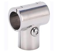 Ujjdwiurgh Marine-Grade 90° T Tee Pipe Connector, 1in ID, Stainless Steel Separable Joint for Boat Handrails