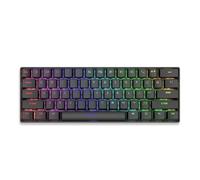 Ujjdwiurgh Mechanical Keyboard 61 Keys Mixed Light Hot Swap Keyboard Office Accessories Gaming Keyboard Black Red