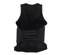 Ujjdwiurgh Men's Rib Protector Padded Vest Compression Shirt Training Vest with 3-Pad for Football Soccer Basketball Hockey Protective Gear L