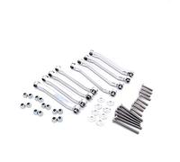 Ujjdwiurgh Metal Chassis Pull Rods Drag Link Suspension for MN D90 D91 D96 D99 D99S MN90 MN99S 1/12 RC Car Upgrade Parts,Silver