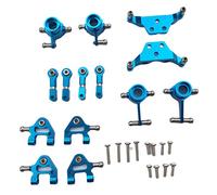 Ujjdwiurgh Metal Upgraded Parts Steering Cup Swing Arm Plate Set for P929 P939 K969 K979 K989 K999 1/28 RC Car,Blue