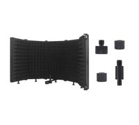 Ujjdwiurgh Microphone Isolation Shield Foldable Mic Shield with Triple Sound Insulation M5 Plastic Case