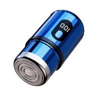Ujjdwiurgh Mini Electric Shaver Portable USB Rechargeable Shaver Pocket Travel Shaver Washable Portable Cordless Trimmer Blue