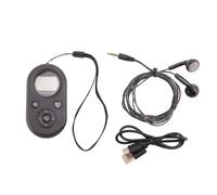 Ujjdwiurgh Mini FM/AM Radio Portable Pocket 76-108MHZ Rechargeable Radio Receiver with LCD Display Backlight Lanyard Design