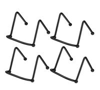 Ujjdwiurgh Mini Metal for Picture, Book, Photo Easel, Creation Holders- 4 Pcs 2 Inch Small Plate Holder Display Stands Black Frame Stand