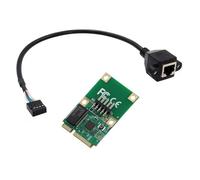 Ujjdwiurgh MINI PCI-E Gigabit Ethernet Network Adapter 1000Mbps RJ45 LAN Network Card for Servers Curved PIN