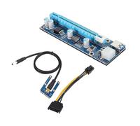 Ujjdwiurgh Mini PCIE 16X Adapter,PCIE to PCI Express16x Extender,with 4 Solid Capacitors and 6Pin Interface,for Video Card Mining