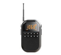 Ujjdwiurgh Mini Pocket FM AM Radio Large LCD Display Radios Receiver Wireless Bluetooth Speaker TF Card Music Player for Elder B