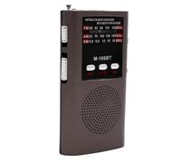 Ujjdwiurgh Mini Pocket FM AM SW Radio Full Band Portable Wireless Bluetooth Speaker with LED Flashlight TF Card Support