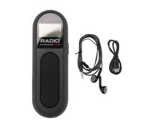 Ujjdwiurgh Mini Pocket FM Radio With Backlight LCD Display Wired 3.5mm Headphones Easy To Use