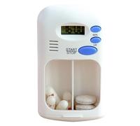 Ujjdwiurgh Mini Portable Pill Reminder Timer Electronic Box Organizer Medicine Case Clock Reminder