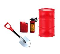 Ujjdwiurgh Mini Shovel Tank Oil Drum Fire Extinguisher Decoration for SCX24 C10 JLU 1/24 RC Car