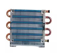 Ujjdwiurgh Miniature Copper Tube Finned Radiator Air-Cooled Evaporator Condenser Heat Water Cooling Accessories 1x6x120mm