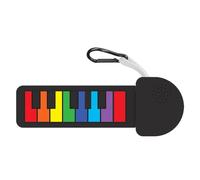 Ujjdwiurgh Miniature Rainbow Piano Pad - Tiny Silicone Electronic Keyboard, Playable & Real Functioning Keychain
