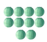 Ujjdwiurgh Mint Green Paper Lanterns, Diy Round Lanterns Suitable for Weddings, Shopping Malls, Schools, Outdoor Activities