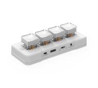 Ujjdwiurgh MK424BT 4-Key Mini Customized Keyboard with Mechanical Blue Switch USB+BT Dual-Mode Macro Programmable Keyboard White