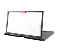 Ujjdwiurgh Mobile Phone Screen Magnifier 12 Inch 3D HD Video Amplifier Stand Bracket with Movie Game Black Folding Desk Holder