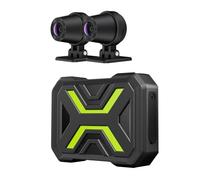 Ujjdwiurgh Motorcycle Dash Cam, 1080p Front Rear Video Camera, Night Vision, App Connectivity, Ip67 Waterproof, Loop Recording Function