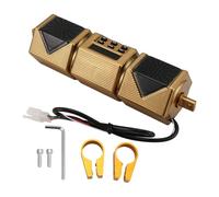 Ujjdwiurgh Motorcycle MP3 Player Handlebar Speaker Bluetooth Music FM Radio Waterproof Adjustable Bracket Bike Audio Stereo 12V