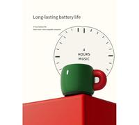 Ujjdwiurgh MP3 Player 700mAh Portable Metal Speaker Horn 5W Loud, Wireless Bluetooth 5.4 Mini Speaker HiFi Sound White