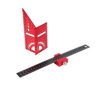 Ujjdwiurgh Multi-Angle Measuring Ruler and Slide Ruler,45/90Degree Angle Gauge Protractors,Woodworking Carpenter Square Tool Set