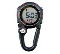 Ujjdwiurgh Multi-Function Digital Electronic Clip Carabiner Keychain Women Men Nurse Doctor FOB Pocket Watch