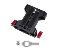 Ujjdwiurgh Multifunction Camera Base Plate with 15Mm Rod Rail Clamp for Dslr Camera Shoulder Rig Support Accessories