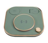 Ujjdwiurgh Multifunctional Foldable Mobile Magnetic Wireless Charger with Lamp Mobile Phone Watch Earphones 15W Desktop Charger,A