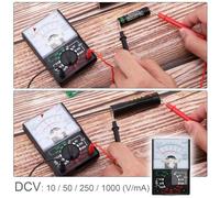 Ujjdwiurgh Multimeter, Volt 1000V Voltmeter Amp Volt Ohm Voltage Tester Meter with Test Leads and Battery Included