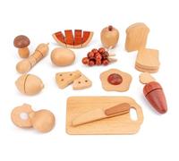 Ujjdwiurgh Natural Wooden Fruit and Vegetable Cooking, Simulated Color, Kindergarten Kitchen Awareness, Children'S Gift