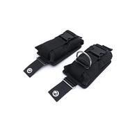 Ujjdwiurgh New 2Pcs Spare Black 1680D Nylon Scuba Diving Weight Belt Pockets with Quick Release Buckle -22.5X15X5cm