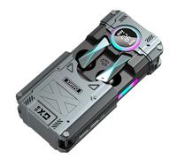 Ujjdwiurgh New DX-08 Wireless Bluetooth 5.3 Headset New Punk Mechanical Style Stereo E-Sports Gaming Headset Earbuds Grey