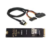 Ujjdwiurgh NGFF M-Key NVME to SFF-8654 Slimline SAS Card Adapter and U.2 U2 SFF-8639 NVME PCIe SSD Cable 50cm for Mainboard SSD
